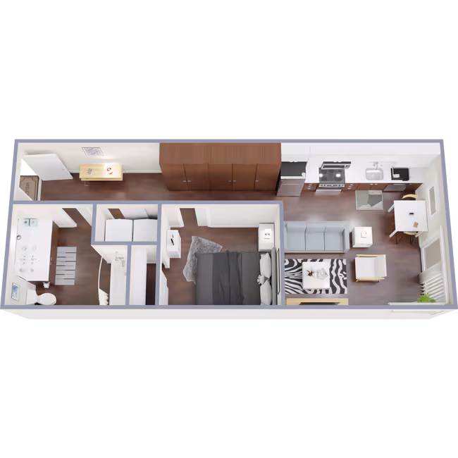 1 Bed 1 Bath - 531 sqft 203 floor plan